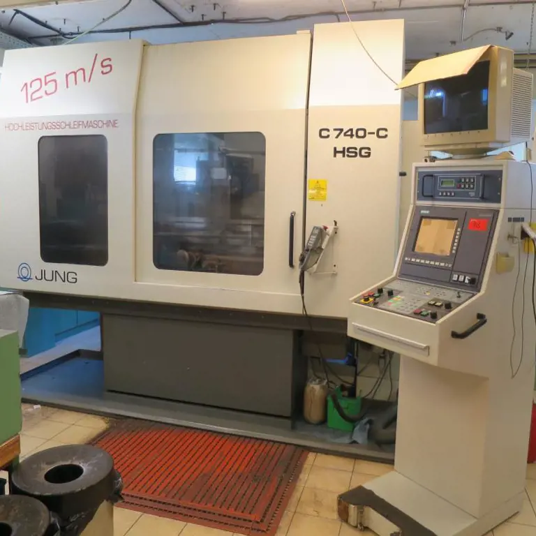 CNC-Schleifmaschine sowie 4 Pakete Schleifscheiben Jung C740-C