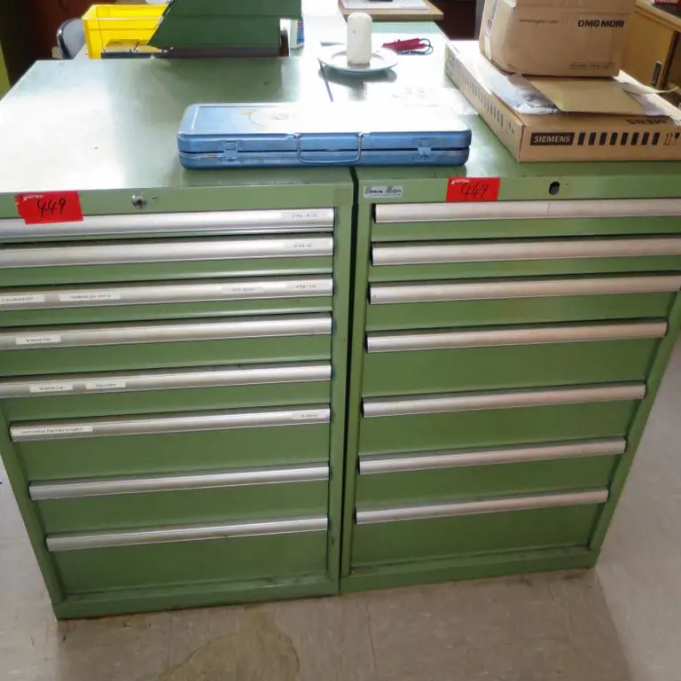 2 telescopic drawer cabinets Dick/Lista