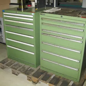 2 telescope drawer cabinets