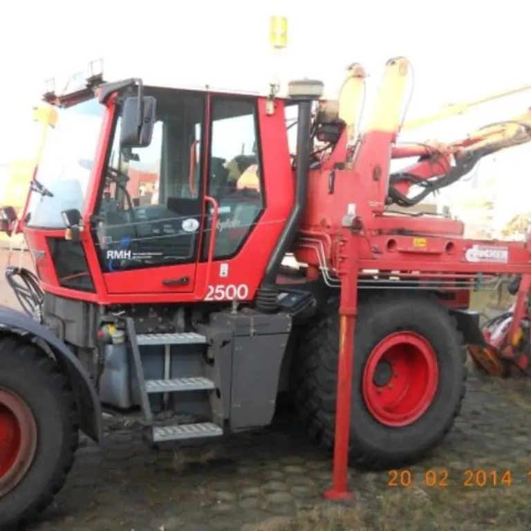 tractor con mecanismo segador Fendt/ Dücker Xylon 524/ BM 850