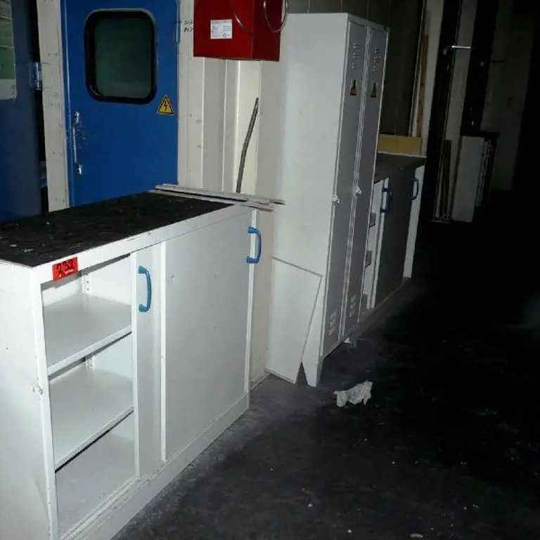 3 metal sheet cabinets