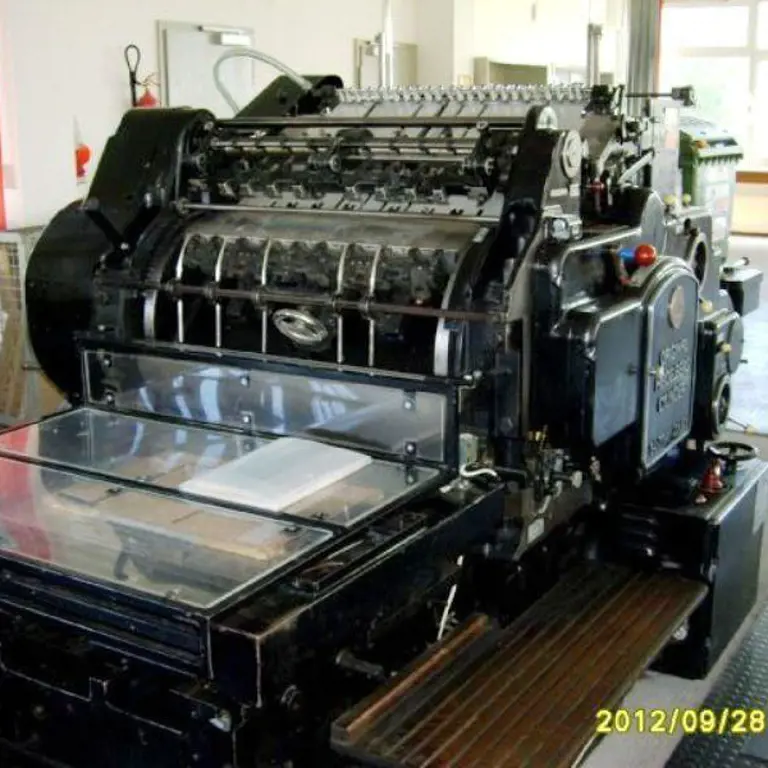 letterpress printing machine Heidelberg OHZ