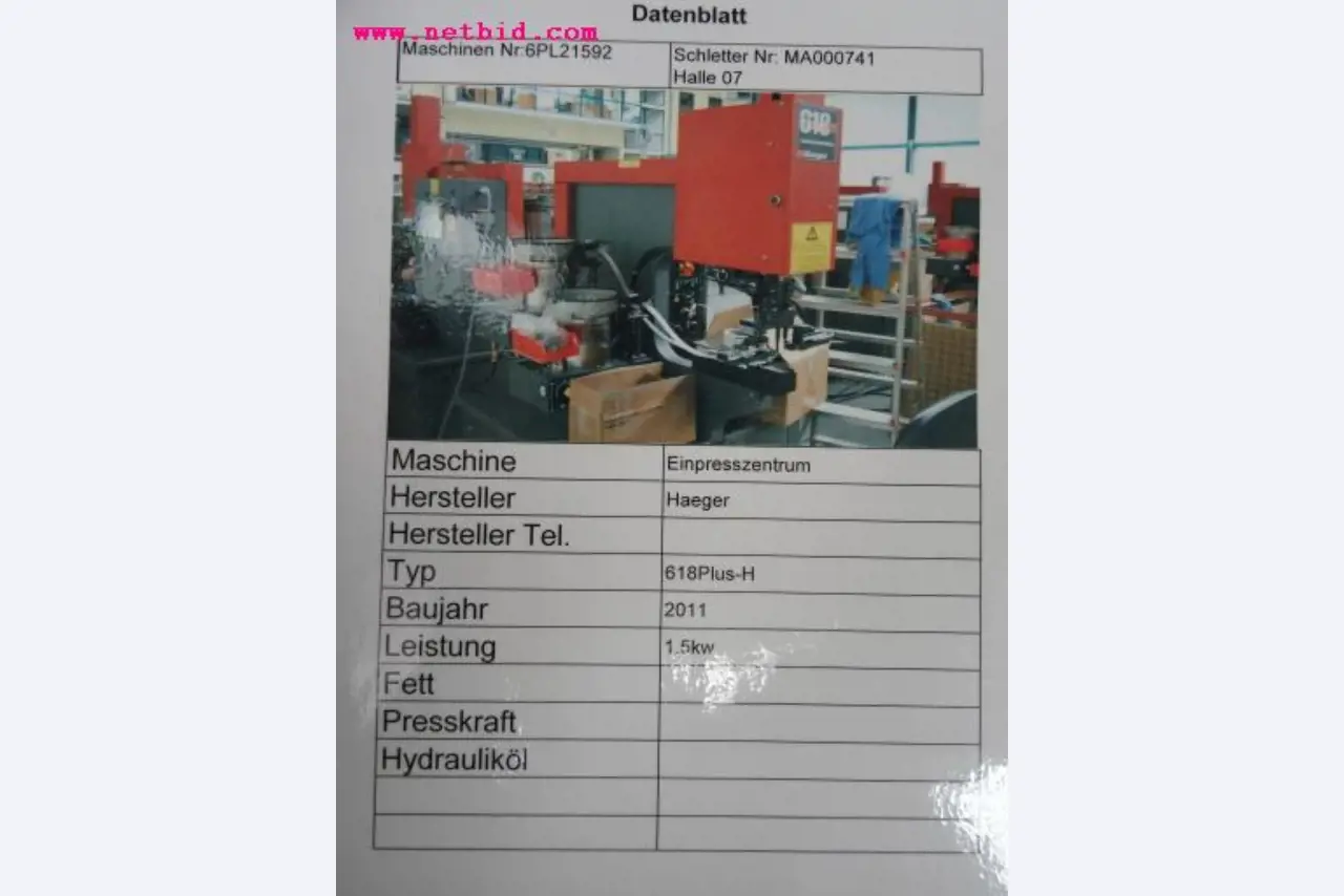 Chapas metálicas e máquinas para trabalhar metais<br><font size="2">Em colaboração com a Hilco Industrial Acquisitions bv</font>-3
