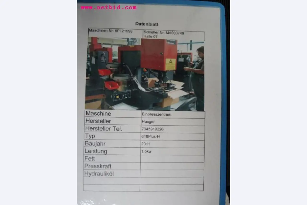 Chapas metálicas e máquinas para trabalhar metais<br><font size="2">Em colaboração com a Hilco Industrial Acquisitions bv</font>-4