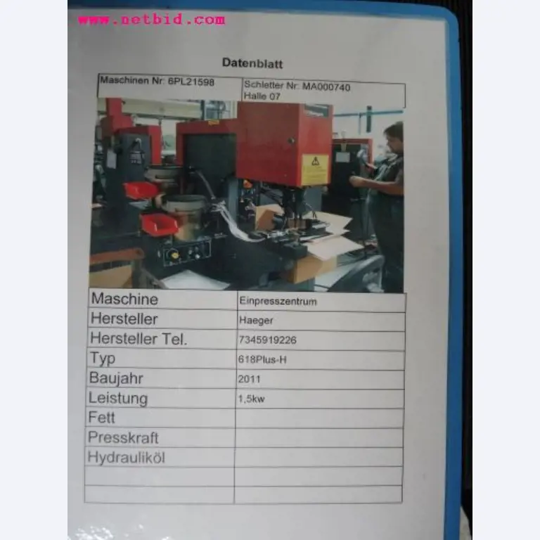 Chapas metálicas e máquinas para trabalhar metais<br><font size="2">Em colaboração com a Hilco Industrial Acquisitions bv</font>-4