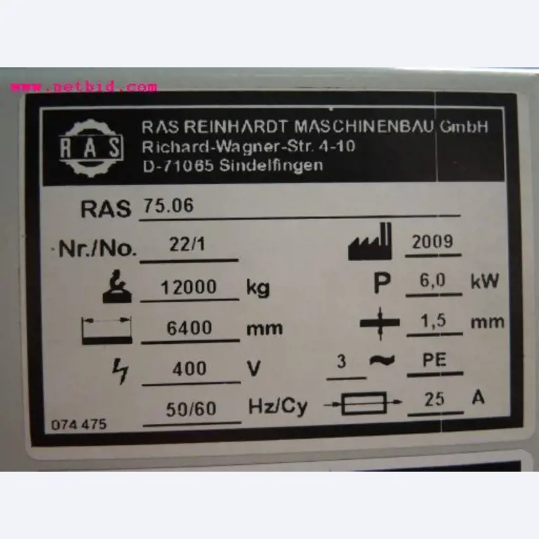 Chapas metálicas e máquinas para trabalhar metais<br><font size="2">Em colaboração com a Hilco Industrial Acquisitions bv</font>-6
