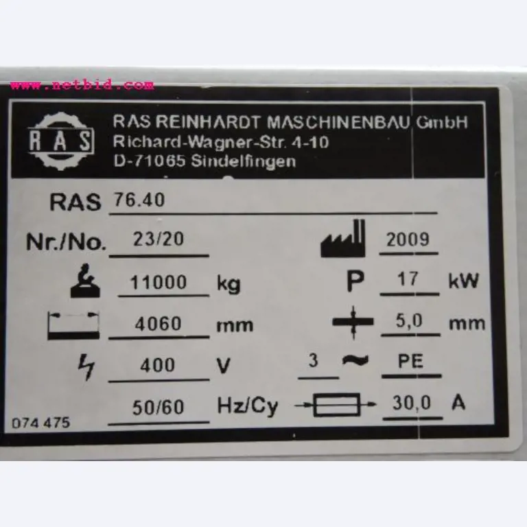 Chapas metálicas e máquinas para trabalhar metais<br><font size="2">Em colaboração com a Hilco Industrial Acquisitions bv</font>-4