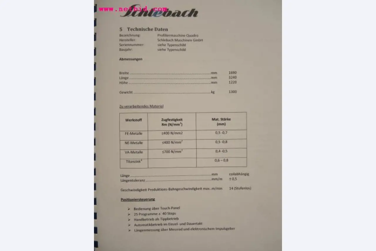 Chapas metálicas e máquinas para trabalhar metais<br><font size="2">Em colaboração com a Hilco Industrial Acquisitions bv</font>-5