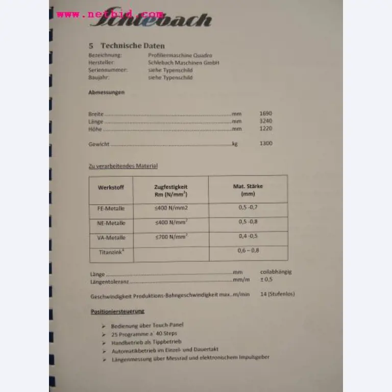 Chapas metálicas e máquinas para trabalhar metais<br><font size="2">Em colaboração com a Hilco Industrial Acquisitions bv</font>-5