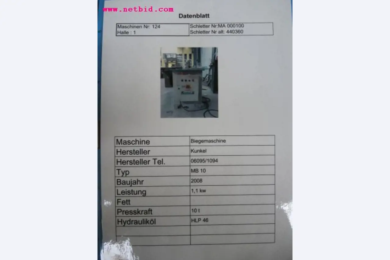 Chapas metálicas e máquinas para trabalhar metais<br><font size="2">Em colaboração com a Hilco Industrial Acquisitions bv</font>-6