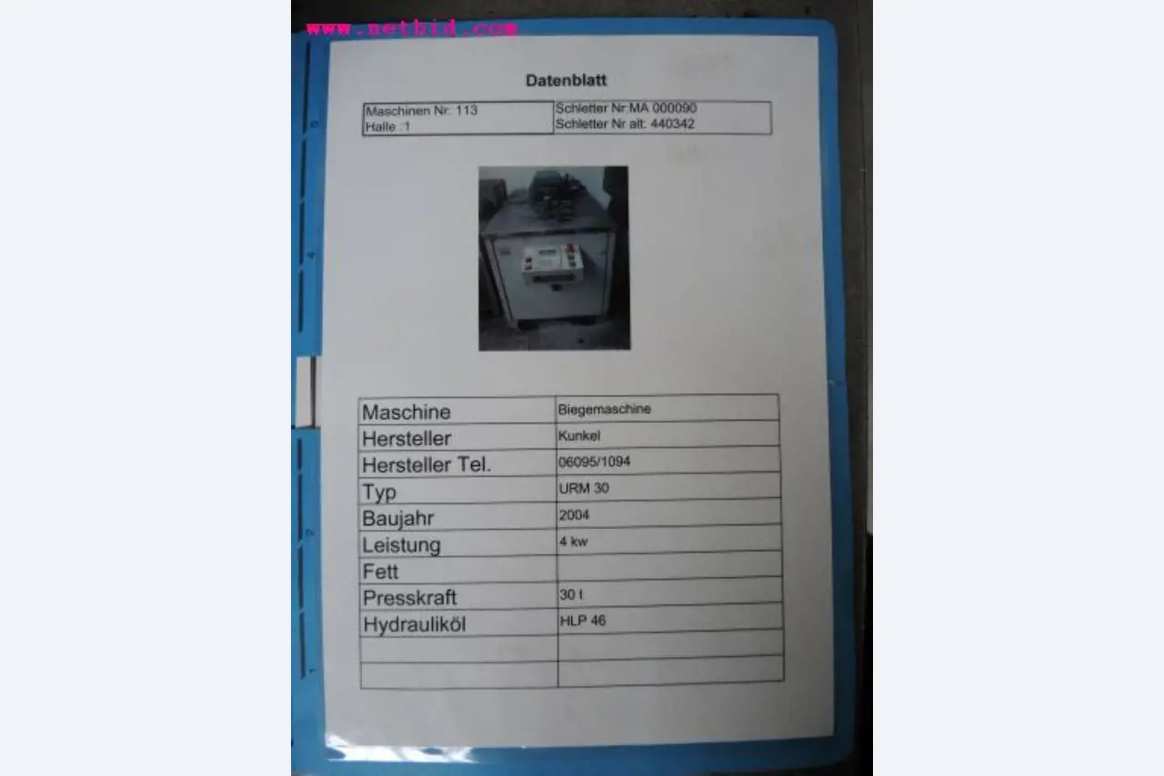 Chapas metálicas e máquinas para trabalhar metais<br><font size="2">Em colaboração com a Hilco Industrial Acquisitions bv</font>-6