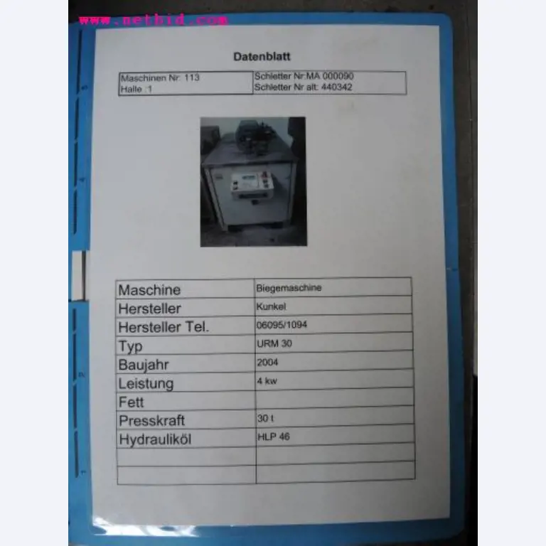 Chapas metálicas e máquinas para trabalhar metais<br><font size="2">Em colaboração com a Hilco Industrial Acquisitions bv</font>-6