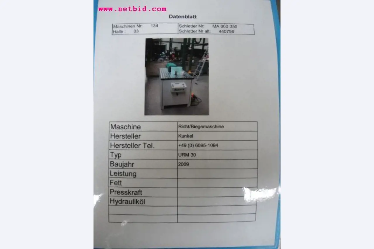 Chapas metálicas e máquinas para trabalhar metais<br><font size="2">Em colaboração com a Hilco Industrial Acquisitions bv</font>-6