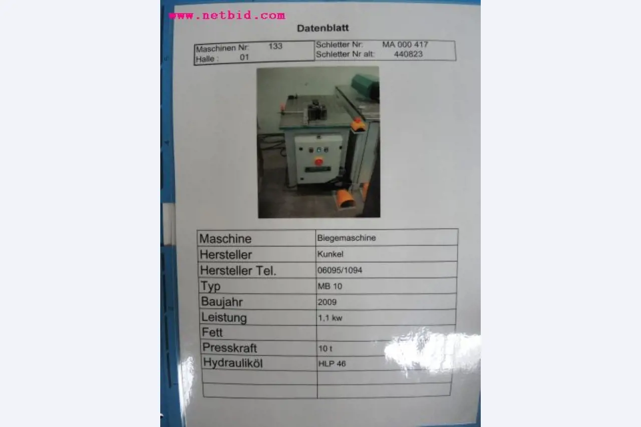 Chapas metálicas e máquinas para trabalhar metais<br><font size="2">Em colaboração com a Hilco Industrial Acquisitions bv</font>-8