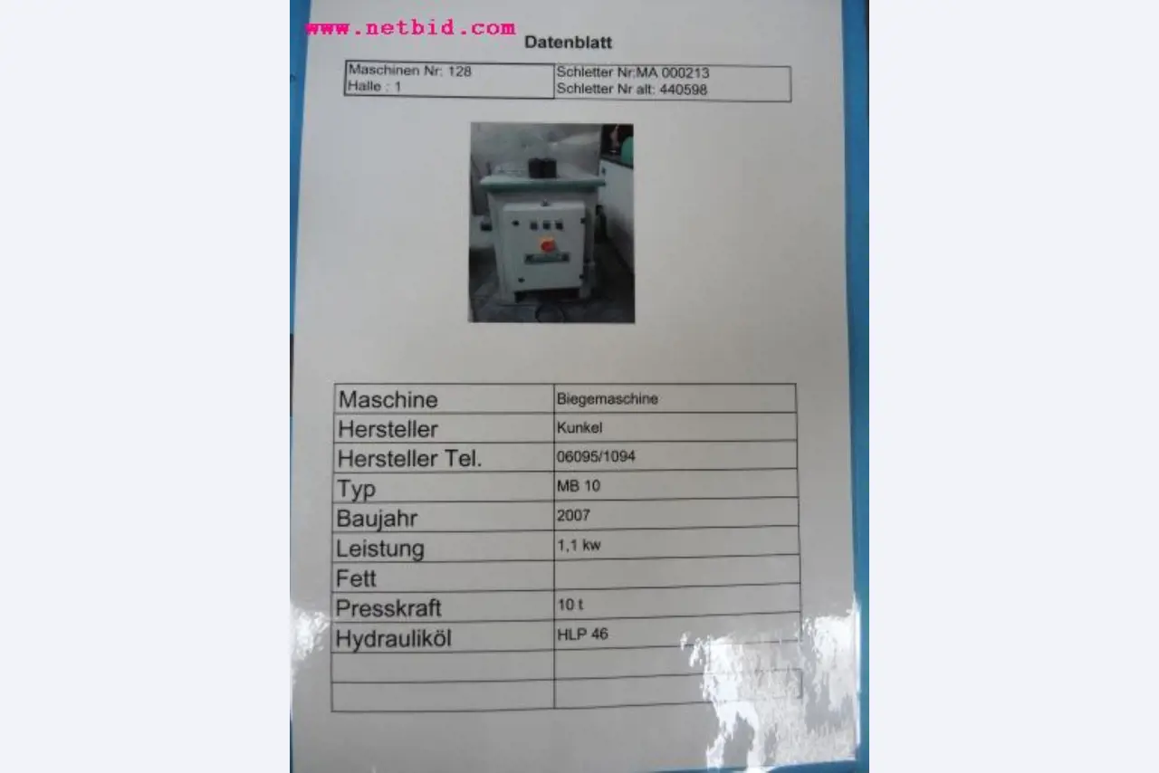 Chapas metálicas e máquinas para trabalhar metais<br><font size="2">Em colaboração com a Hilco Industrial Acquisitions bv</font>-7