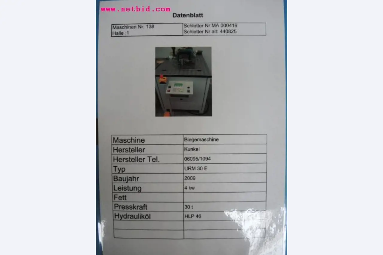 Chapas metálicas e máquinas para trabalhar metais<br><font size="2">Em colaboração com a Hilco Industrial Acquisitions bv</font>-8