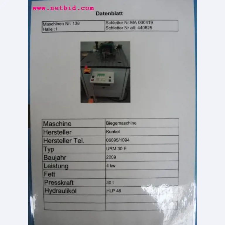 Chapas metálicas e máquinas para trabalhar metais<br><font size="2">Em colaboração com a Hilco Industrial Acquisitions bv</font>-8