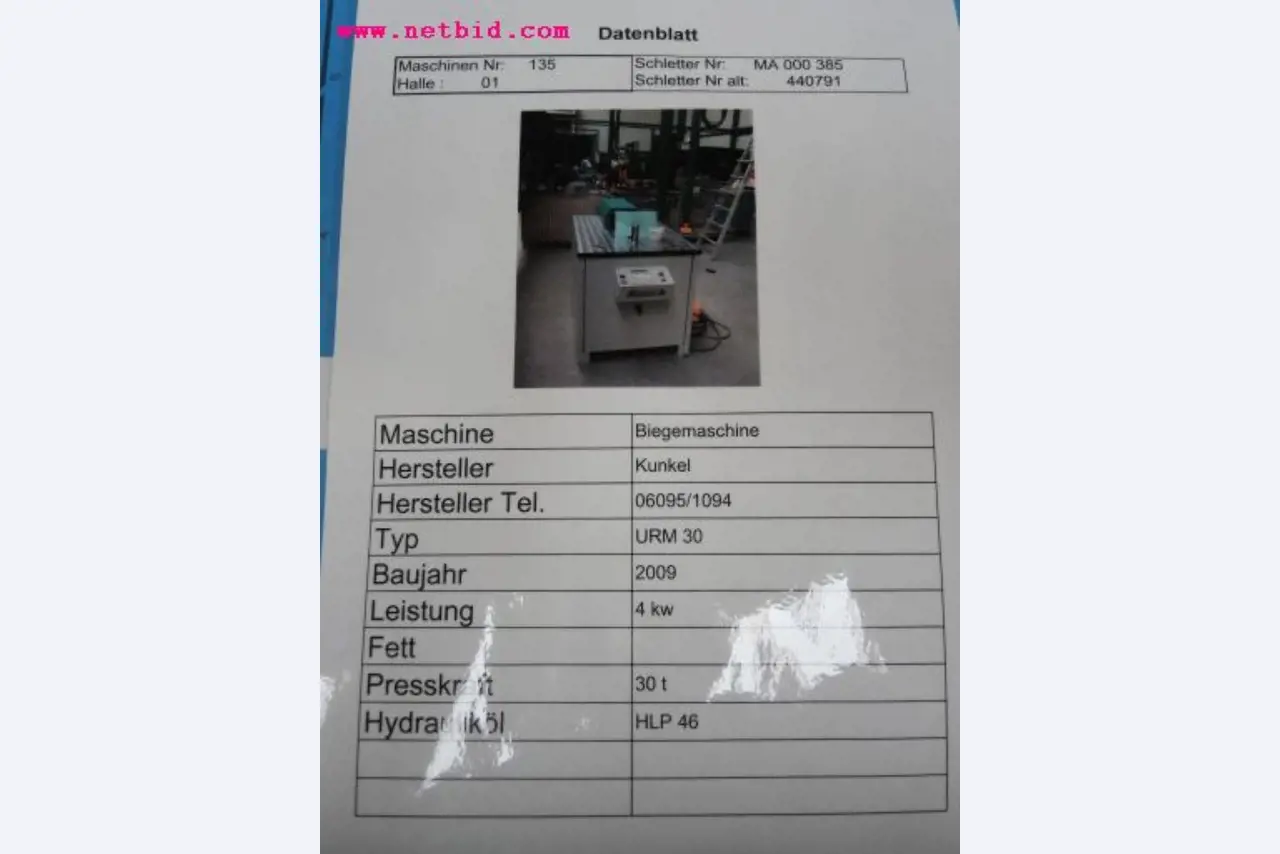 Chapas metálicas e máquinas para trabalhar metais<br><font size="2">Em colaboração com a Hilco Industrial Acquisitions bv</font>-8