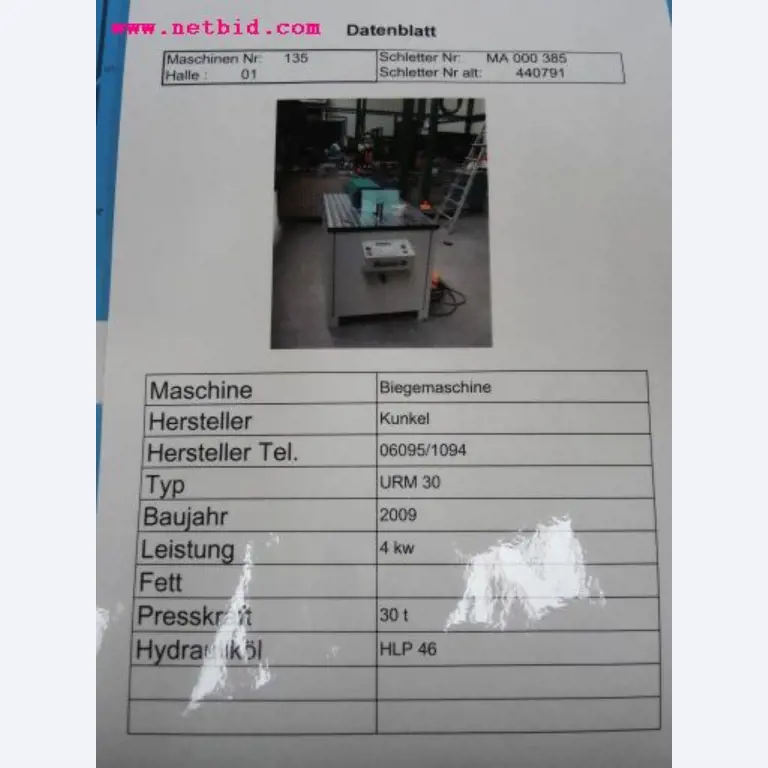 Chapas metálicas e máquinas para trabalhar metais<br><font size="2">Em colaboração com a Hilco Industrial Acquisitions bv</font>-8