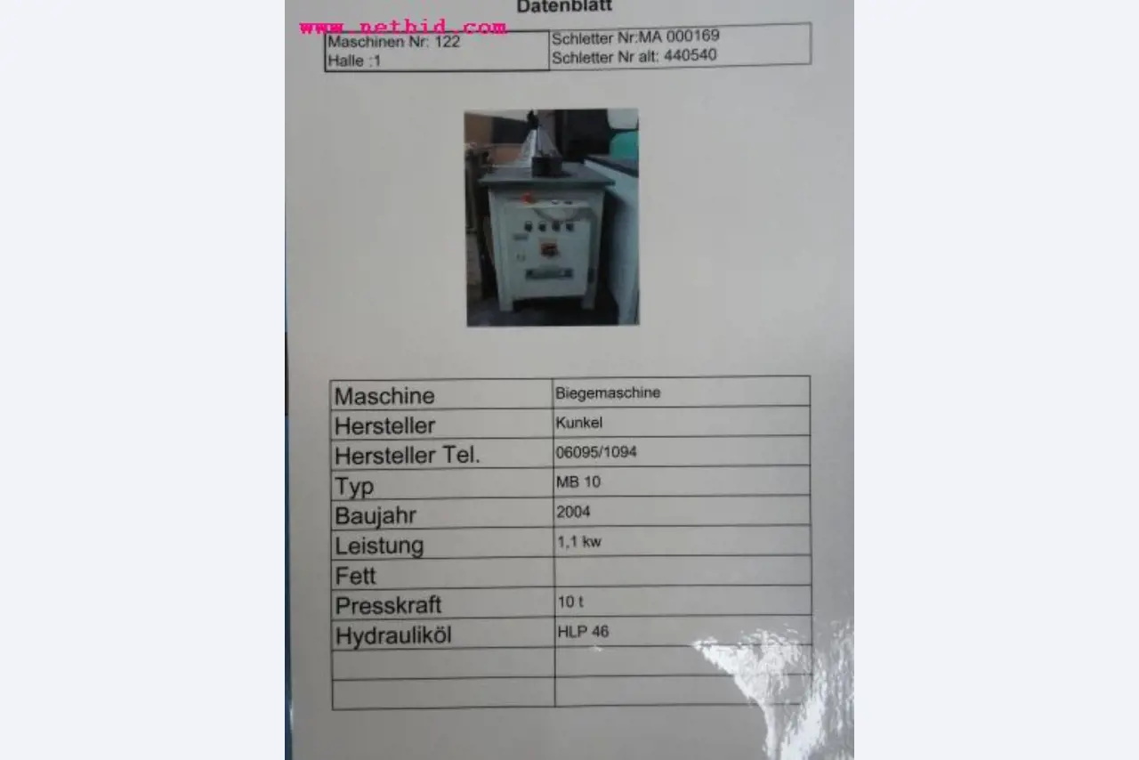 Chapas metálicas e máquinas para trabalhar metais<br><font size="2">Em colaboração com a Hilco Industrial Acquisitions bv</font>-7