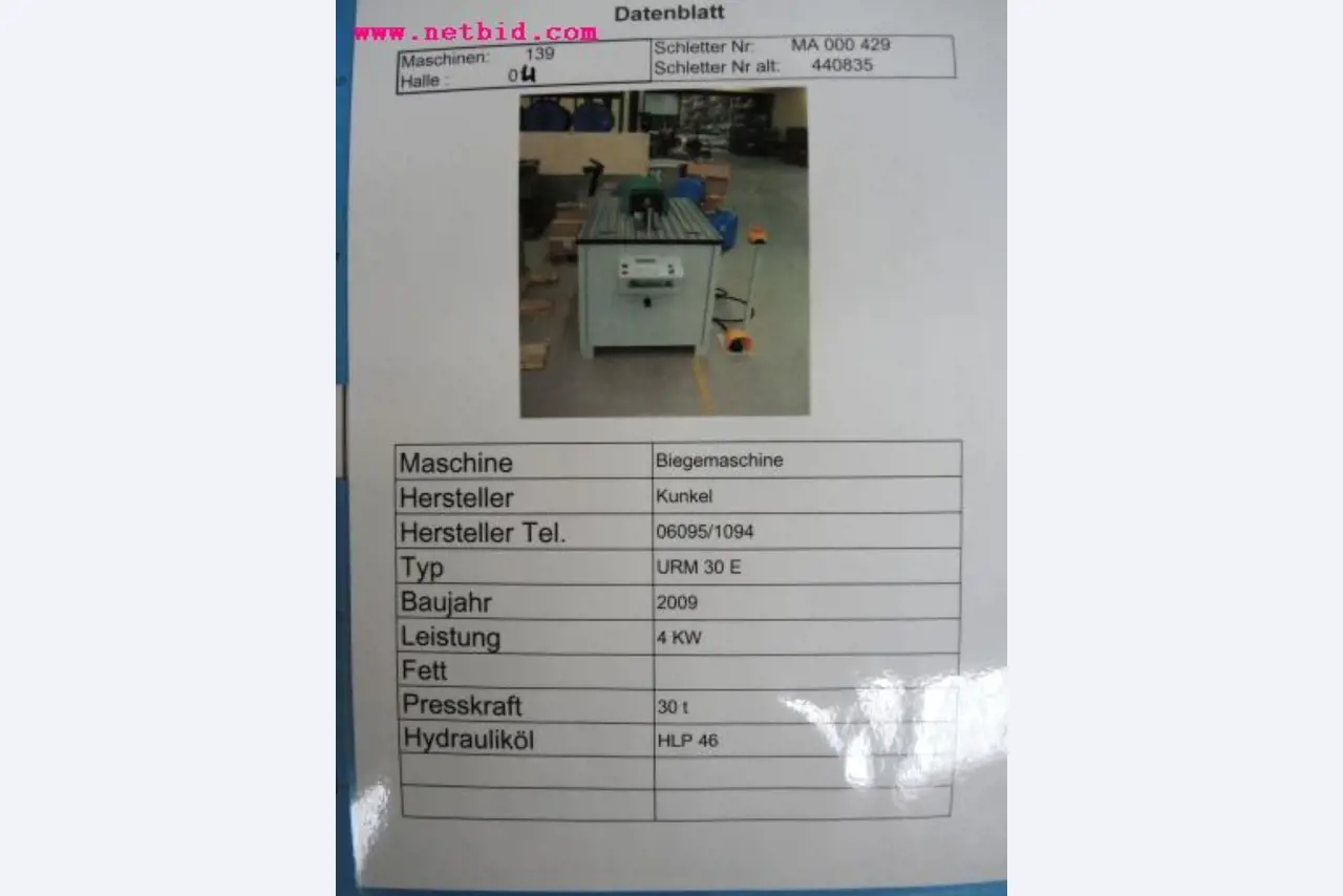 Chapas metálicas e máquinas para trabalhar metais<br><font size="2">Em colaboração com a Hilco Industrial Acquisitions bv</font>-8