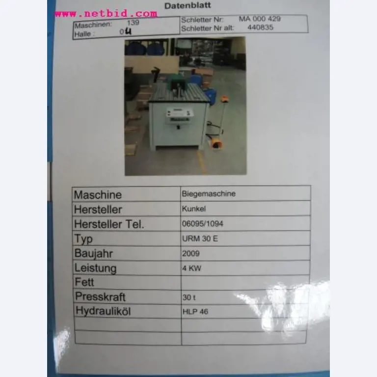 Chapas metálicas e máquinas para trabalhar metais<br><font size="2">Em colaboração com a Hilco Industrial Acquisitions bv</font>-8