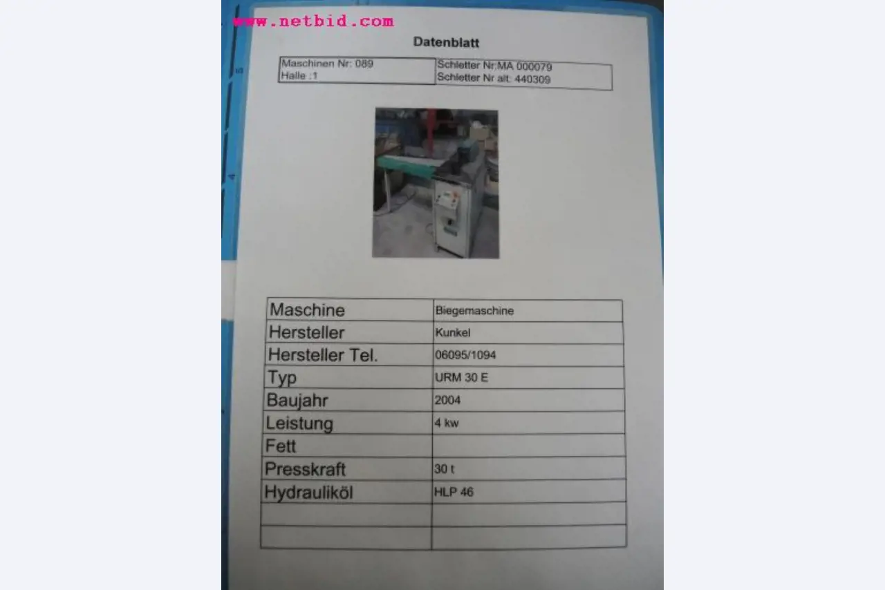 Chapas metálicas e máquinas para trabalhar metais<br><font size="2">Em colaboração com a Hilco Industrial Acquisitions bv</font>-8