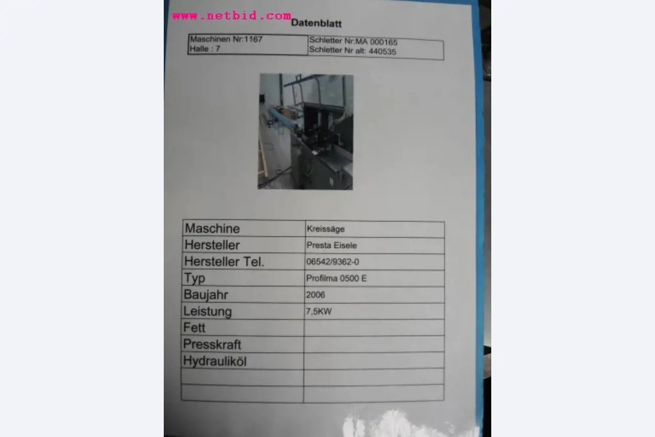 Chapas metálicas e máquinas para trabalhar metais<br><font size="2">Em colaboração com a Hilco Industrial Acquisitions bv</font>-2