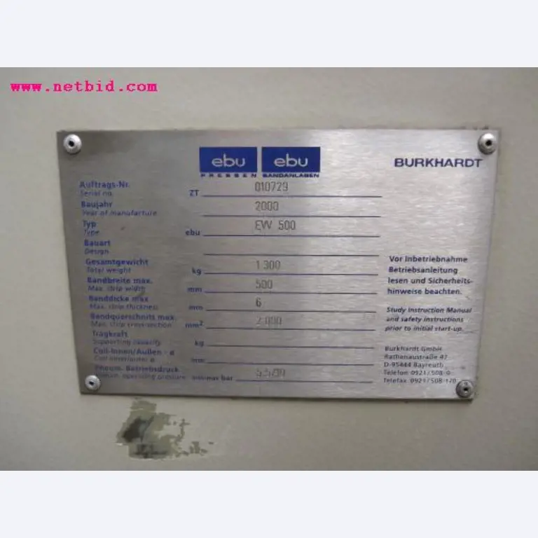 Chapas metálicas e máquinas para trabalhar metais<br><font size="2">Em colaboração com a Hilco Industrial Acquisitions bv</font>-7