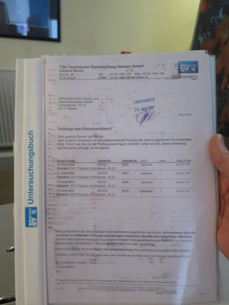 
technical installations as well as operating and business equipment in the field of diving and overpressure medicine<br>-14