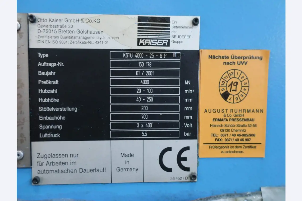 Máquinas para o processamento de chapas metálicas de espessura fina/média<br>(corte, perfuração, prensagem, dobragem)<br><font size="2">Em colaboração com a Hilco Industrial Acquisitions bv</font>-23