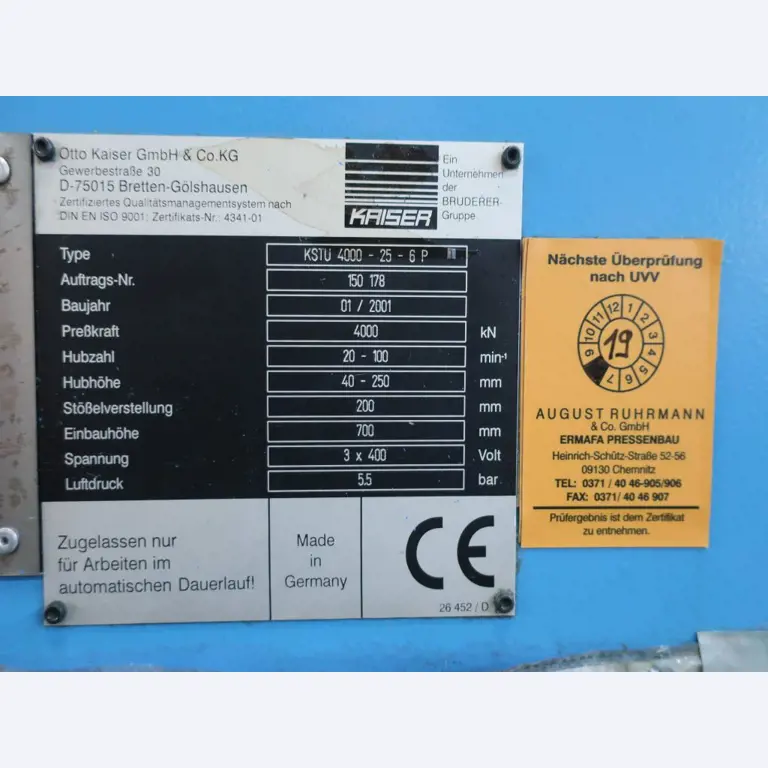 Máquinas para o processamento de chapas metálicas de espessura fina/média<br>(corte, perfuração, prensagem, dobragem)<br><font size="2">Em colaboração com a Hilco Industrial Acquisitions bv</font>-23