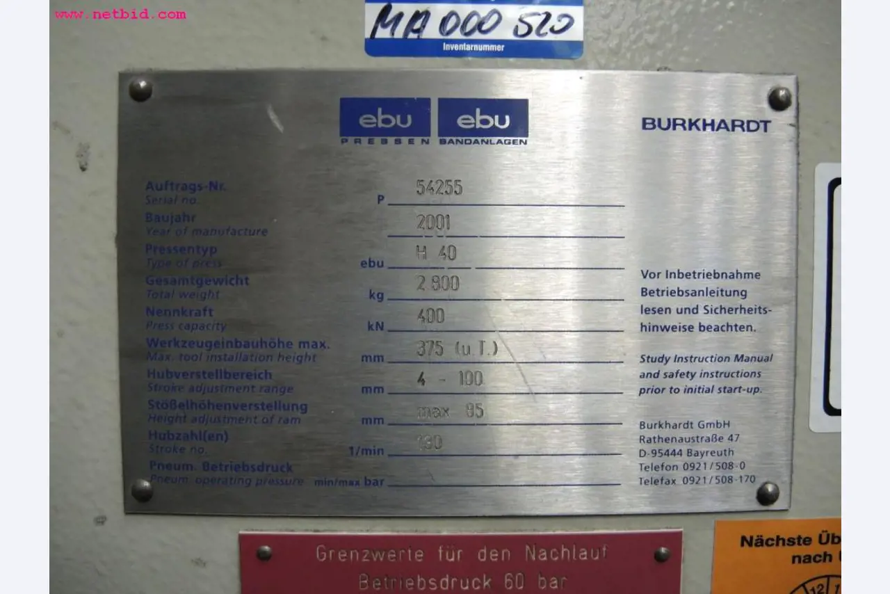 Chapas metálicas e máquinas para trabalhar metais<br><font size="2">Em colaboração com a Hilco Industrial Acquisitions bv</font>-7
