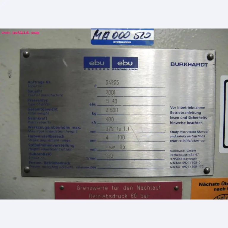 Chapas metálicas e máquinas para trabalhar metais<br><font size="2">Em colaboração com a Hilco Industrial Acquisitions bv</font>-7