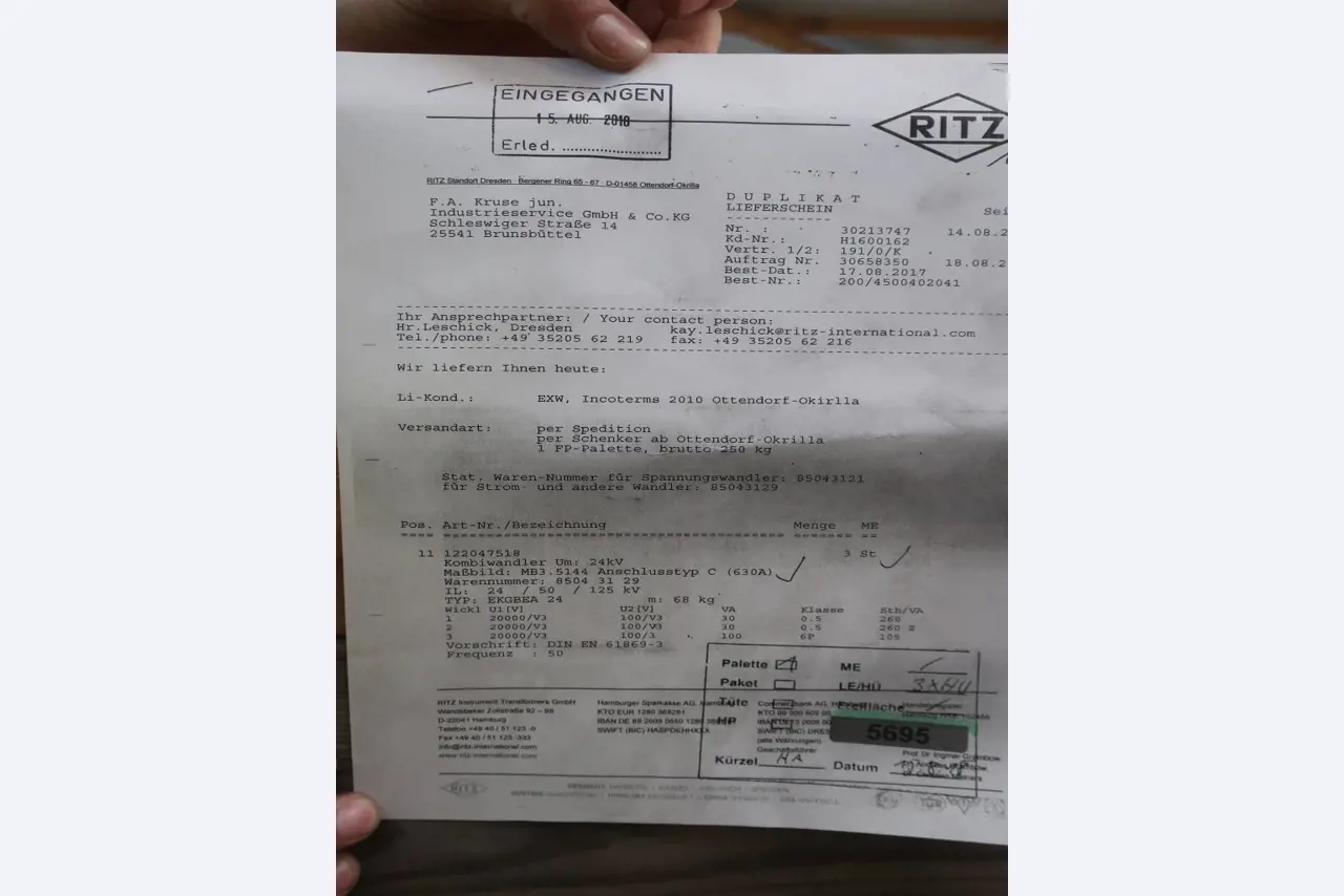 Sale of the no longer needed assets formerly used by an international manufacturer of wind turbines
-3