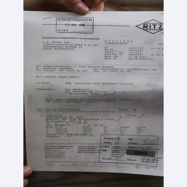 Sale of the no longer needed assets formerly used by an international manufacturer of wind turbines
-3