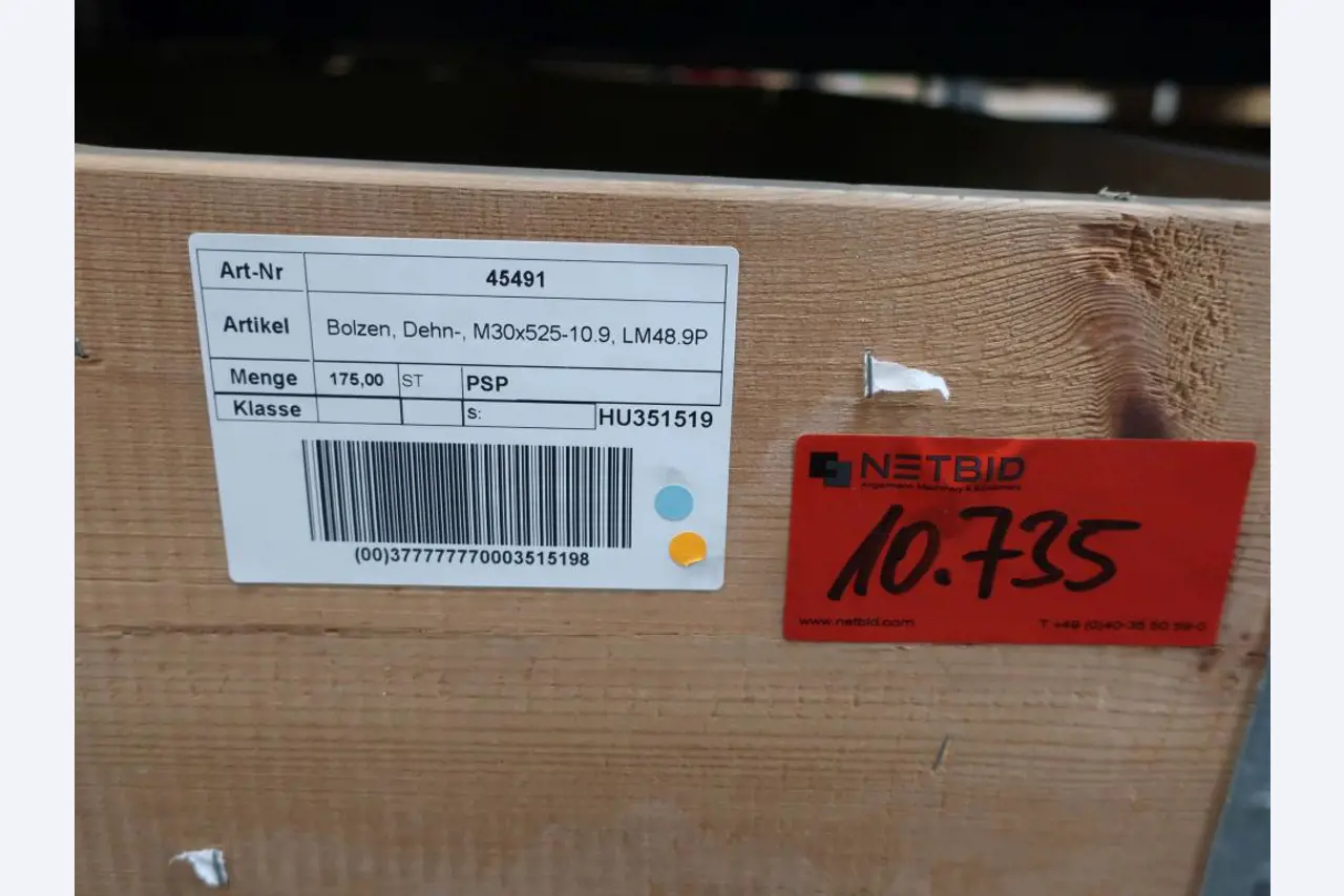 Sale of the no longer needed assets formerly used by an international manufacturer of wind turbines
-2