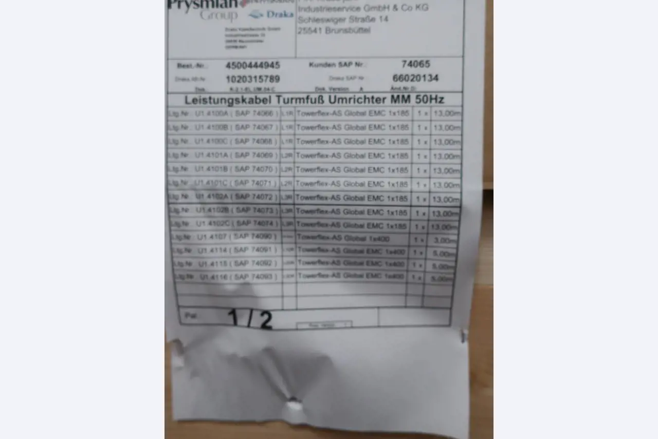 Sale of the no longer needed assets formerly used by an international manufacturer of wind turbines-2