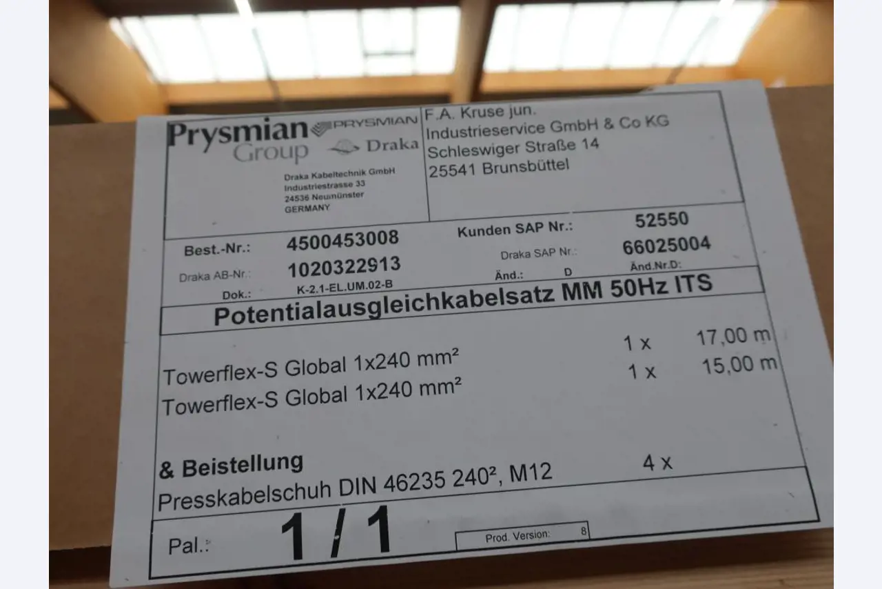Sale of the no longer needed assets formerly used by an international manufacturer of wind turbines-2
