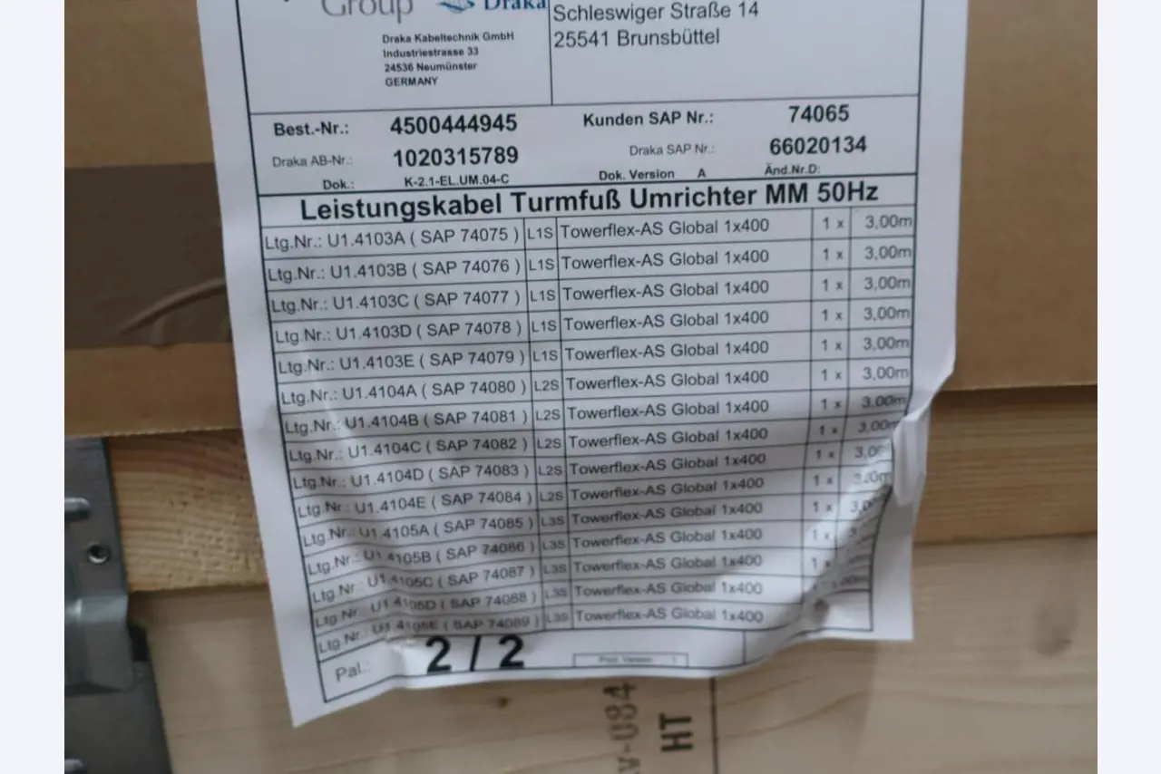Sale of the no longer needed assets formerly used by an international manufacturer of wind turbines-3