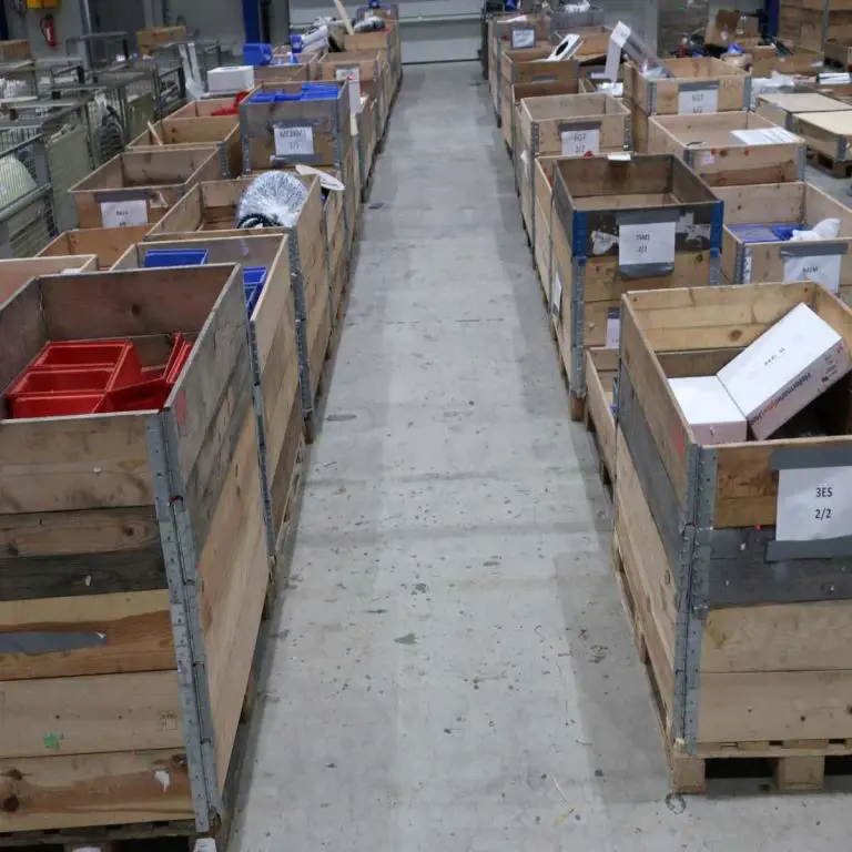 Stock of small parts warehouse (Kanban warehouse)