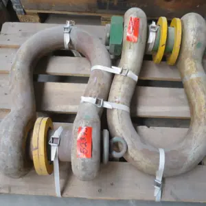 2 bow shackles  WLL 150 t, Green Pin