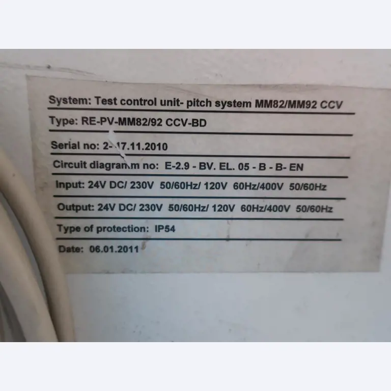 Centro de producción para instalaciones de energia eólica SENVION MM82 / MM92 / MM100 / 3.XM-3