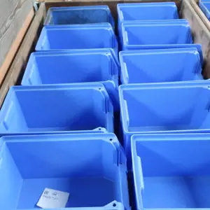 lot Plastic transparent storage boxes SSI Schäfer u.a.