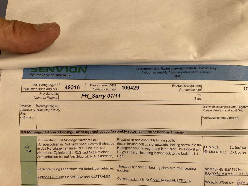 Celovita proizvodna lokacija za vetrne turbine SENVION MM82 / MM92 / MM100 / 3.XM-10