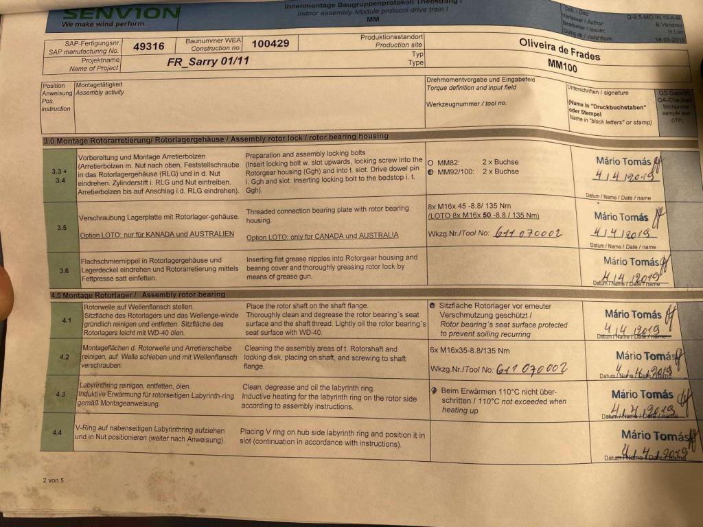 Celovita proizvodna lokacija za vetrne turbine SENVION MM82 / MM92 / MM100 / 3.XM-3
