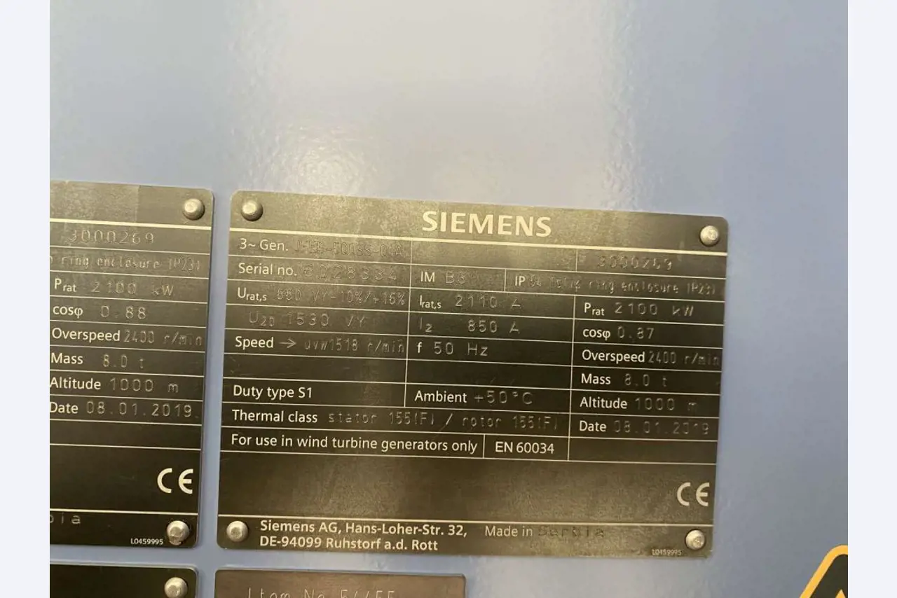 Kompletny zakład produkcyjny turbin wiatrowych SENVION MM82 / MM92 / MM100 / 3.XM-6