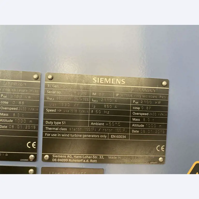 Kompletny zakład produkcyjny turbin wiatrowych SENVION MM82 / MM92 / MM100 / 3.XM-6
