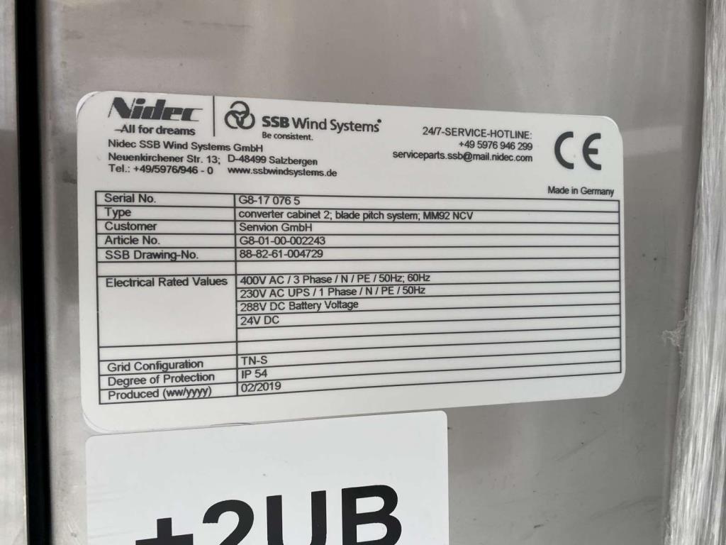 Unidade de produção completa para as turbinas eólicas SENVION MM82 / MM92 / MM100 / 3.XM-12