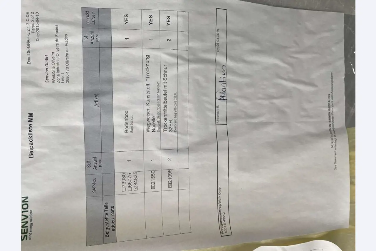 Kompletny zakład produkcyjny turbin wiatrowych SENVION MM82 / MM92 / MM100 / 3.XM-3
